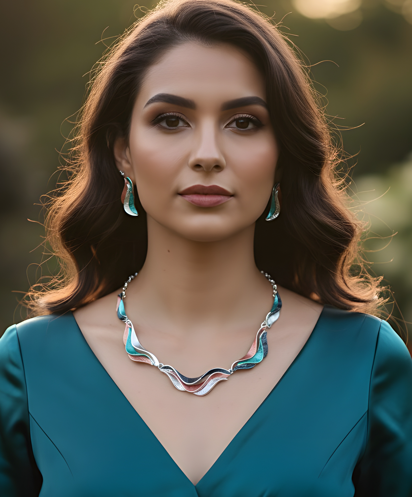 Blingss Exclusive Luxury Range Necklace Set For Ladies Anti Tarnish With Enamel Coating