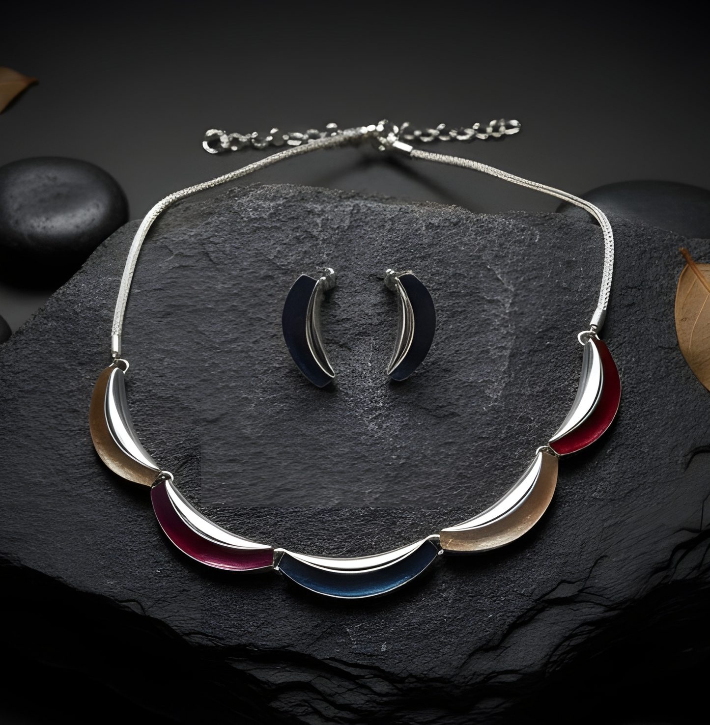 Blingss Exclusive Luxury Range Necklace Set For Ladies Anti Tarnish With Enamel Coating