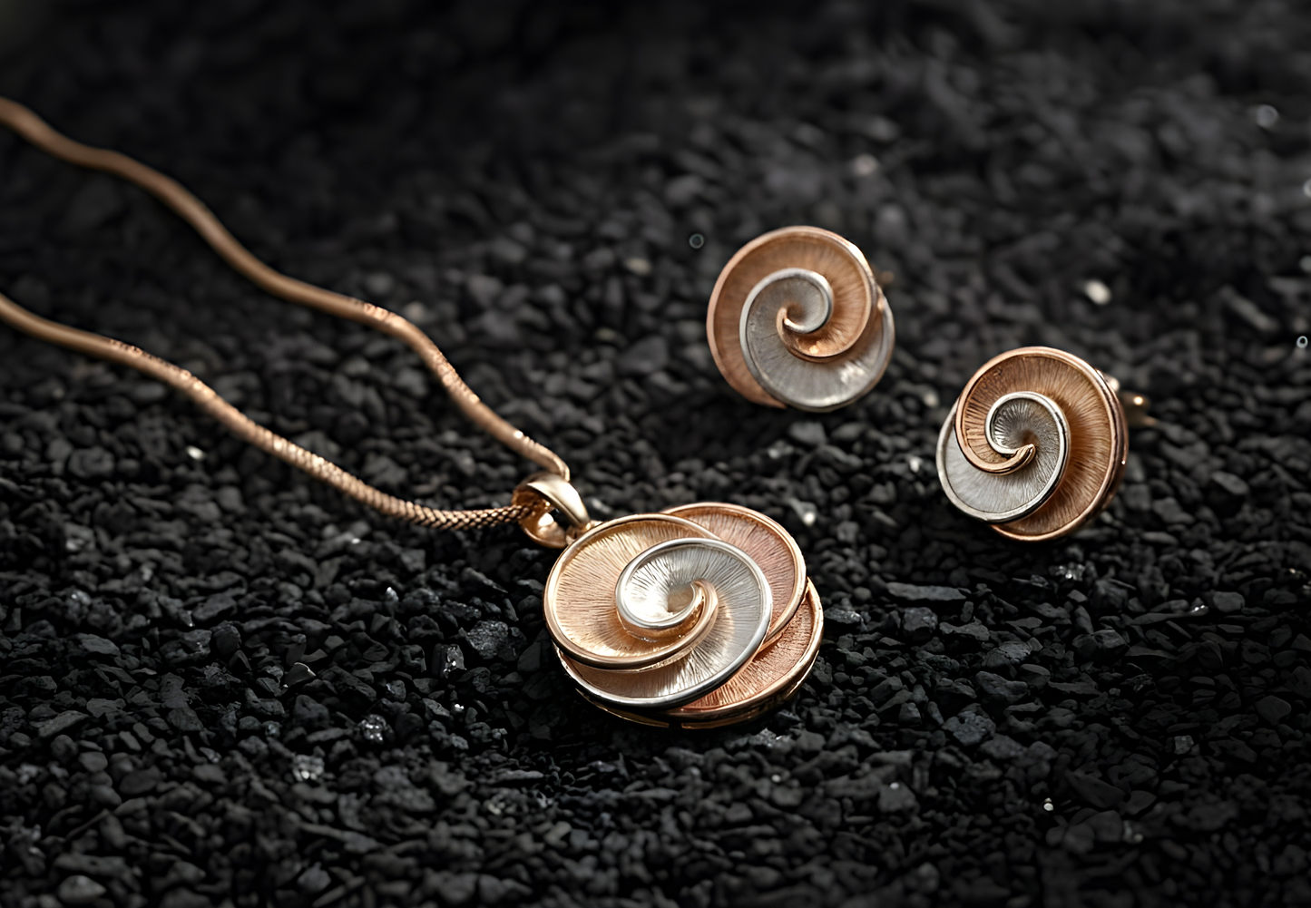 Blingss Exclusive Luxury Range Flower Pendant Necklace Set For Ladies Anti Tarnish With Enamel Coating