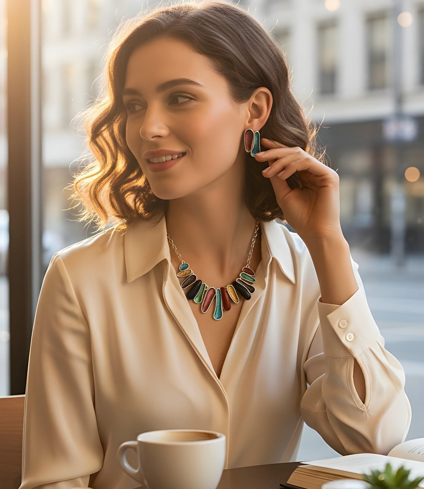 Blingss Exclusive Luxury Range Necklace Set For Ladies Anti Tarnish With Enamel Coating